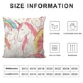thumbnail image 5 of Pastel Magical Unicorn Rainbow Pink Kids Pattern Design by Daphne Polselli Throw Pillow, 5 of 5