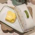 thumbnail image 5 of Enamel Butter Dish with Lid Vintage Enamelware Butter Keeper with Flower and Bird Patterns Farmhouse Butter Container Butter holder for Countertop Kitchen Decor Bee, 5 of 7