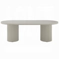 thumbnail image 3 of Liela Oval Dining Table-Double Pedestal Base-Bone White 87 Inch, 3 of 8
