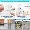 thumbnail image 2 of ANDGOO 4 Pack No Drill Curtain Rod Brackets, Holding Up to 17 lbs, PET Self Adhesive Curtain Rod Holders, Adjustable Nail Free Curtain Rod Hooks for Bedroom Bathroom and Living Room, 2 of 10