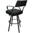 thumbnail image 2 of Carolina Swivel Bar Height 30" Metal WB Stool - Black Vinyl - Gray, 2 of 6
