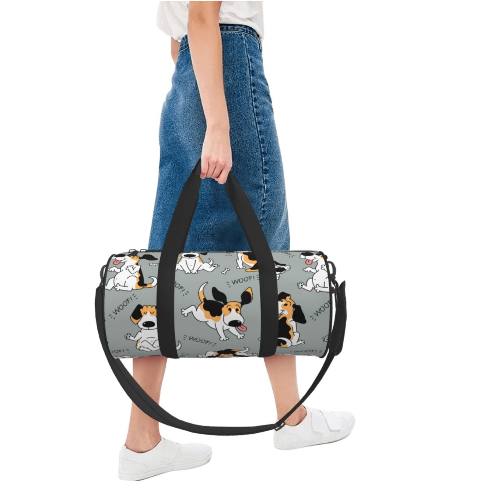 Vsdgher Funny Beagle Active Dog 45L Foldable Duffel Bag, Sports Gym Bag,Overnight Bag, Portable Weekender Bag for Airplanes