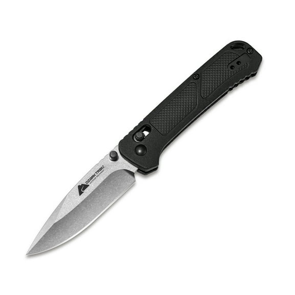Ozark Trail 7.5 inch Folding Knife,D2 Blade,Black Handle, Slide Lock Pocket Knives