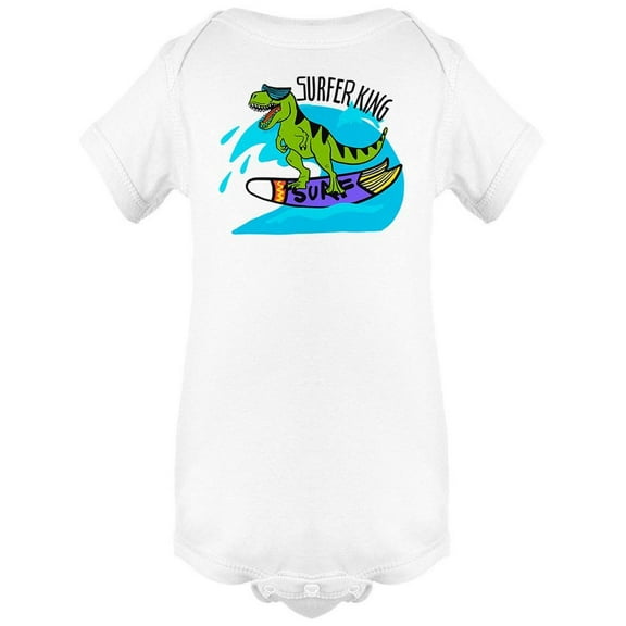 Surfer King Dinosaur On Board Bodysuit Infant -Image by Shutterstock,  6 Months