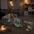 thumbnail image 6 of Toddler Couch, Toddler Chair Folding, Kids Couch 2 in 1 Kids Sofa Glow in The Dark Couch, Gifts Sleeper for Girls Boys - Pink Unicorn, 6 of 7