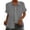 Gray, variant on Outfmvch Button Up Shirt Women Floral Print Linen Shirts Womens 3/4 Sleeve Button Down Shirts Boho Linen Shirts for Women Cotton Linen Lapel Gauze Tops Army Green L