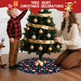 thumbnail image 5 of 30 Inch Christmas Tree Skirt – Velvet Plush Tree Mat, Soft Thickened Polyester with Red Ties, Single-Sided Printing, Available in 30in/36in/48in, Perfect for Holiday Xmas Tree Decoration, 5 of 7