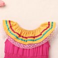 thumbnail image 5 of IBTOM CASTLE Baby Girls Mexican Fiesta 1st Birthday Outfit Romper Dress with Flower Headband Summer Cake Smash Photo Shoot 12-18 Months Yellow, 5 of 8