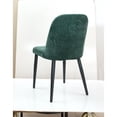 thumbnail image 6 of Dtwnek 4 Pcs Armless Dining Chair with Metal Legs, Fabric Upholstered Side Chair for Kitchen, Restaurant, Living Room, Meeting Room, Dark Green, 6 of 8