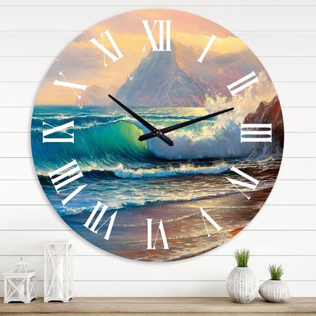 Designart 1 in Coastal Wall Clock