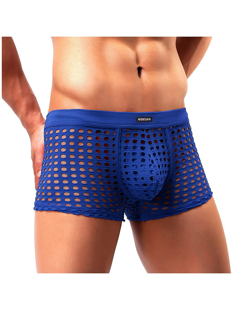 Recuperar Final Perú MIZOK Men's Breathable Mesh Underwear Sexy Boxer Briefs Trunks Royal Blue  XXL-2Pc - Walmart.com