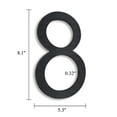 thumbnail image 4 of 8" Address Numbers For House,Modern House Numbers Large Black Exterior Street Metal floating house numbers for outside Floating Mount Or Flush Mount Aluminum Home Door Number 8, 4 of 11