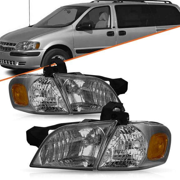 For 1997-2005 Pontiac Montana Chevy Venture Silhouette Smoke Headlight Headlamp