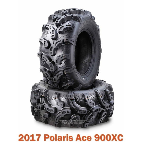 2017 Polaris Ace 900XC ATV Front Tire Set 27x9-12 Super Lug Mud