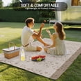 thumbnail image 4 of Beige Pink Floral Outdoor Rug for Patio/Deck/Porch, Non-Slip Large Area Rug 5 x 8 Ft, Spring Flowers Indoor Outdoor Rugs Washable Area Rugs, Reversible Camping Rug Carpet Runner, 4 of 8