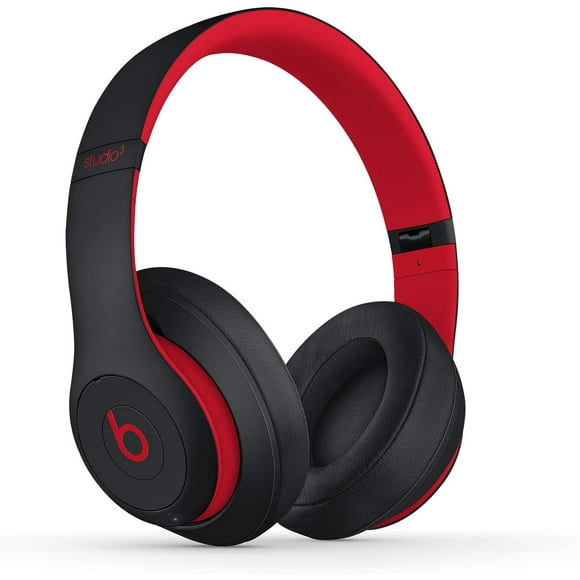 Restored Beats Studio3 Wireless Noise Cancelling Over-Ear Headphones - W1 Chip, Class 1 Bluetooth, 22 Hours of Listening Time, Built-In Microphone - (Defiant Black-Red)