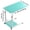 Double Layer Blue, variant on Rolling Laptop Desk w/Storage, Adjustable Height, Wood/Metal, Mobile Workstation for Home Office, Bedside & Small Spaces
