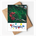 thumbnail image 1 of Red Fruit Forestry Science Nature Scenery Wedding Cards Congratulations Greeting Envelopes, 1 of 3