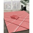 thumbnail image 2 of Ahgly Company Indoor Round Patterned Light Coral Pink Area Rugs, 7' Round, 2 of 6