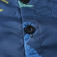 thumbnail image 3 of Nyeemya Baby Boys Hawaiian Shirts Tops Toddler Tropical Short Sleeve Button T-shirt Summer Casual Navy Blue 120, 3 of 8