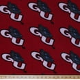 Fleece Gonzaga University Bulldogs on Red College Fleece Fabric Print