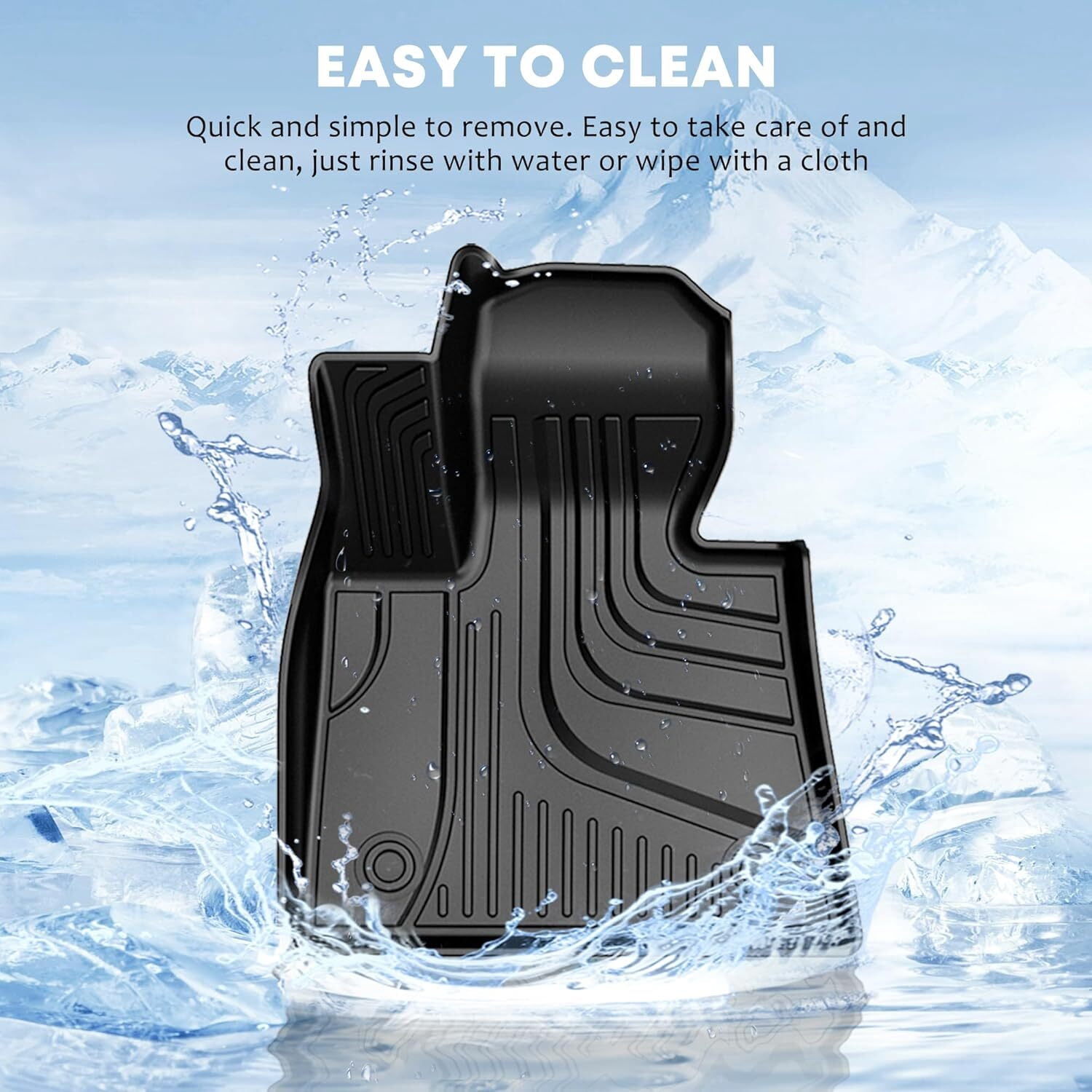 DIKSOAKR Car Floor Mats & Cargo Liner TPE Rear Trunk Mat Set for BMW X5 2019-2024 All Weather Liners Protection