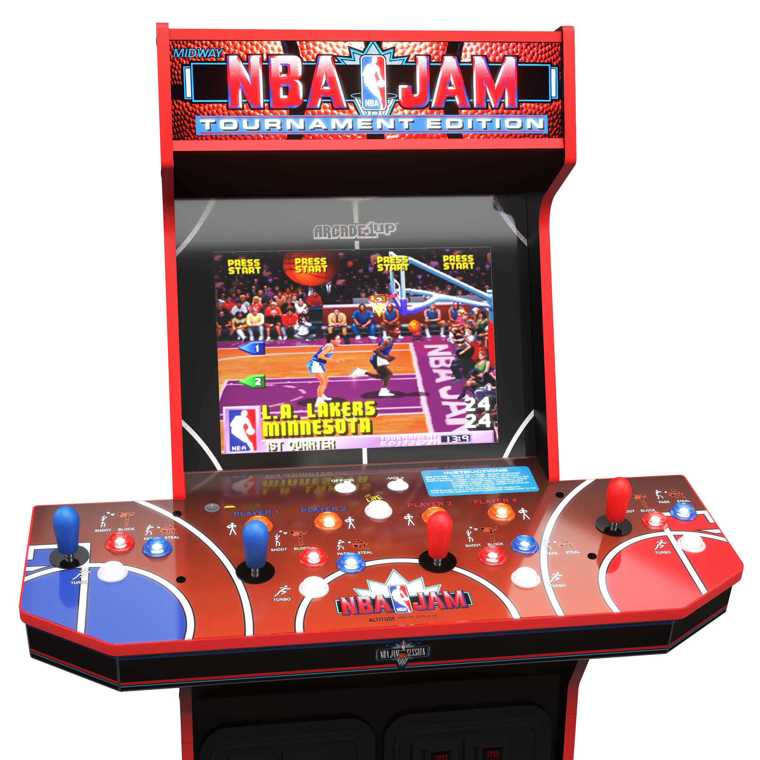Basketball NBA JAM 4-Player Classic Arcade Game - COCKTAIL HOUR  ENTERTAINMENT