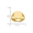 thumbnail image 5 of Solid 14k Yellow Gold Men's Engravable Signet Ring (12.5mm) - Size 11, 5 of 5