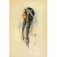thumbnail image 2 of Fisher, Harrison 23x32 White Modern Wood Framed Museum Art Print Titled - Indian Woman from The Song of Hiawatha 1906, 2 of 4