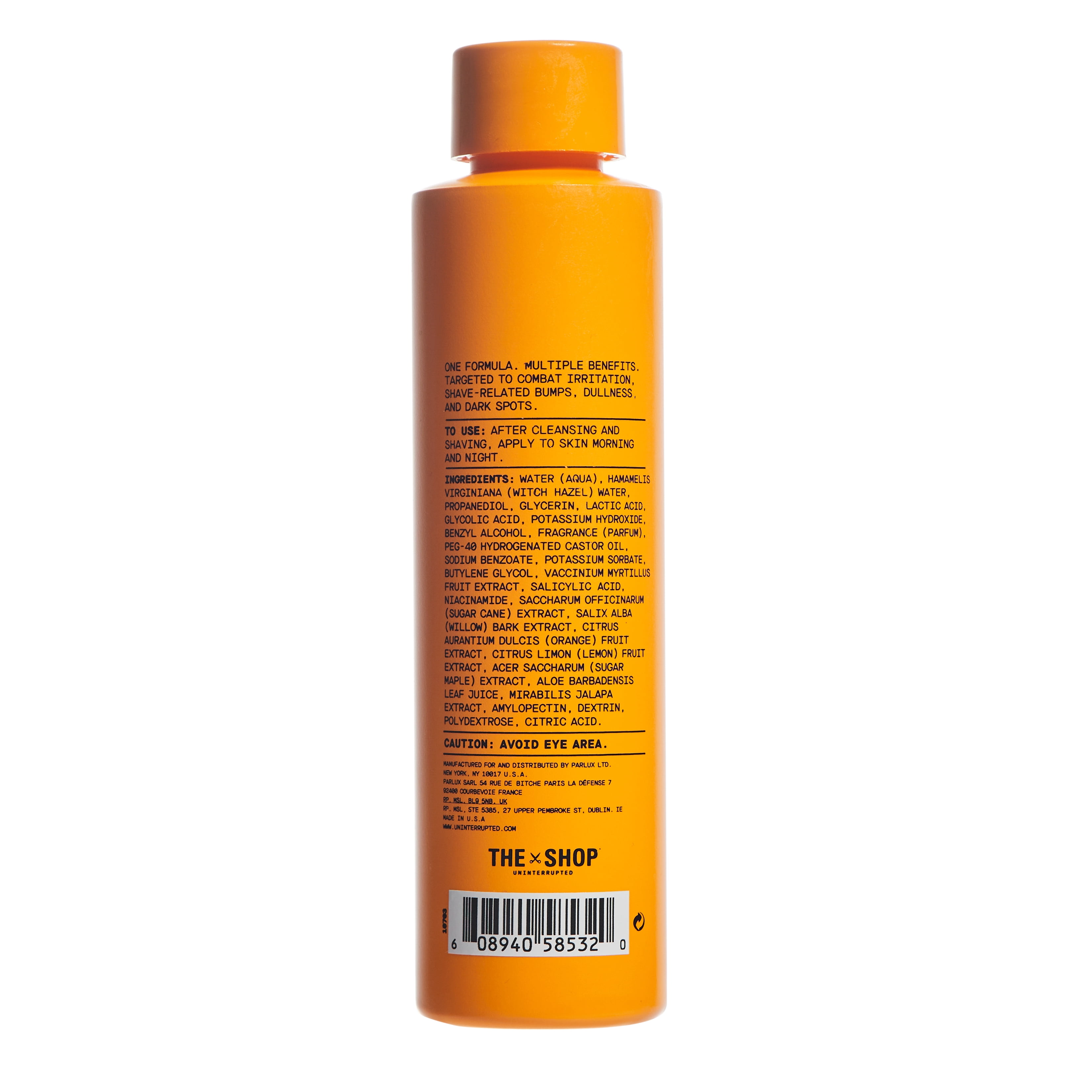 The Shop Aftershave Toner Anti-Bump Solution with Witch Hazel for Men, 5 fl oz