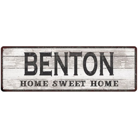 BENTON Home Sweet Home Country Look 6x18 Metal Sign 106180045575