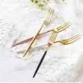 thumbnail image 3 of Cateissary Tenedor de fruta, pastel de aperitivos, superficie de espejo de caramelo, vajilla, utensilios de cocina, palillos de sólidos, Mostrada Oro blanco, 3 of 6