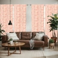 thumbnail image 2 of Ambesonne Camouflage Window Curtains, Soft Peach Tones, Each 28" W x 63" L, Salmon Peach, 2 of 5