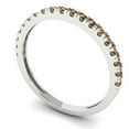 thumbnail image 2 of 0.57 ct Brilliant Round Cut Simulated Champagne 14k White Gold Stackable Band SZ 5.5, 2 of 6