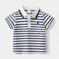 thumbnail image 2 of UAYOTSE Boys School Uniform Short Sleeve Soft Polo Shirt Button Closure 1T 2T 3T 4T 5T Toddler Boys Comfortable Tops Breathable,Sizes 6-7 Years, 2 of 9