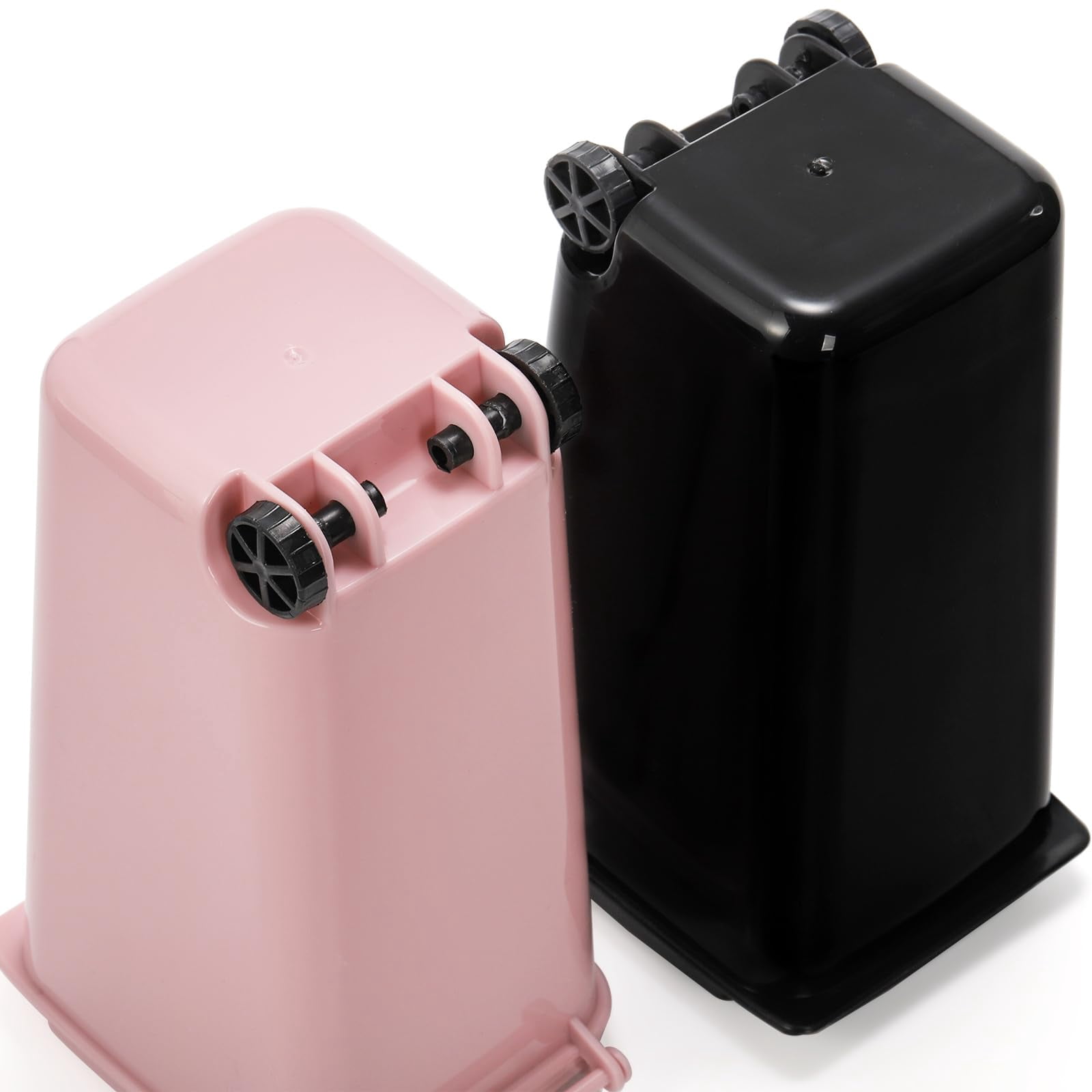12 Pack Mini Desk Trash Can, 22 OZ Tiny Curbside Garbage Bin with Lid, Small Plastic Desktop Wastebasket, Unique Office Pen Holder Pencil Cup
