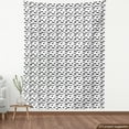 thumbnail image 3 of Abstract Fabric by the Yard Upholstery, Different Kind Rounded Stripes and Dots in Geometric Design Modern Art, Decorative Fabric for DIY and Home Accents, Charcoal Grey White by Ambesonne, 3 of 4