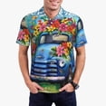 thumbnail image 1 of Balery Floral Truck Welcome Camisa Polo de Hombre con Estampado, de Manga Corta y Tejido Medio, Camisa Tipo Golf Polo-Small, 1 of 6