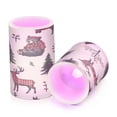 thumbnail image 7 of Yayeee Flameless Candles with Remote Flickering Battery Operated Multi Color Changing, Beige Christmas Plaid, 7 of 7