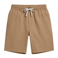 thumbnail image 4 of PIMSSY Men Shorts Lightweight Casual Linen Shorts For Summer Comfort And Relaxed Fit With Adjustable Drawstring And Side Pockets Solid Color Outdoor Male Trendy Bottoms, 4 of 5