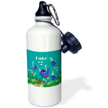 

This vibrant artwork of Fish under the sea is personalized with the name Luke 21 oz Sports Water Bottle wb-51201-1