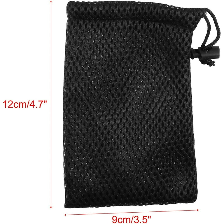 3pcs Black Nylon Mesh Drawstring Bag, 5.1 x 3.5 Inch Small 3pcs Black Nylon Mesh Drawstring Bag, 5.1 x 3.5 Inch Small