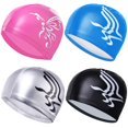 thumbnail image 3 of Shenyu New PU Swimming Cap for Long Hair - Comfortable Non-Squeezing Design with Ear Protection, Stylish Butterfly/Bird Patterns, High Elasticity for Secure Fit in Water Sports (Deep Pink Butterfly), 3 of 6