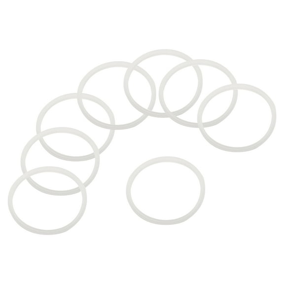 Uxcell 40oz Replacement Rubber Lid Seals, 8 Pcs 3" Diameter O Shaped Resealable Lid Gaskets , White