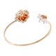 thumbnail image 5 of de brazalete abierto simple chapado en oro joyería de brazalete de alambre Yinane Brazalete abierto, 5 of 7