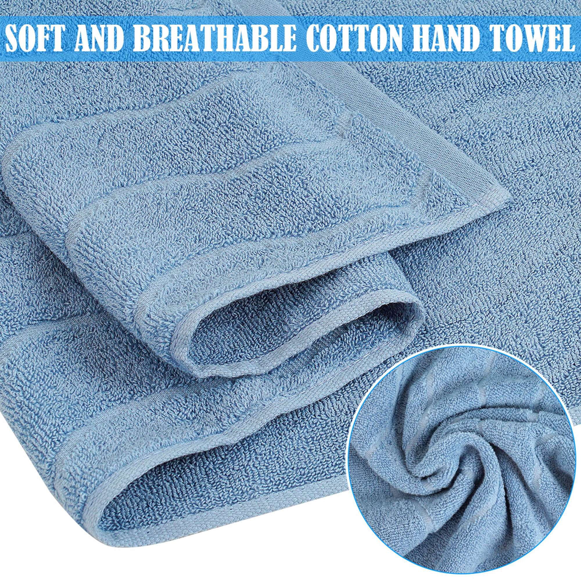 Deago 4 Pack Soft & Absorbent Cotton Hand Towels for Bathroom - Multipurpose Face Towels for Bath, Gym and Spa (14" x 29")