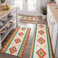 thumbnail image 2 of Colorful Geometric Striped Pattern Kitchen Rugs Sets Of 3,Kitchen Runner Rugs Non Skid Washable,Decorative Kitchen Floor Mats for Kitchen,Sink,Laundry,17"x30"+ 17"x47" + 17"x59", 2 of 6