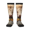 thumbnail image 1 of Fotbe Bucket Flower Cow Calcetas Divertidas Estampadas para Hombre y Mujer, Calcetas de Algodón hasta la Rodilla para Caminar, Correr, Enfermería y Embarazo, 1 of 6