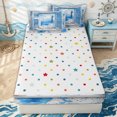 thumbnail image 4 of Erosebridal Lighthouse Shell Zipper Full Size Comforter Sets with Fitted Sheet and 2 Pillowcases for Girls Boys, Teal Watercolor Nautical Coastal Zipper Bedding Set, Polkadot Reversible, 4pcs, 4 of 7