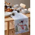 thumbnail image 3 of Table Runners 108 Inches Long Dress Scarves, Purple Blue Christmas Snowman Farmhouse Coffee/Dining/Kitchen Table Runner for Living Room, Winter Xmas Tree Snowflakes 13x108 Inch, 3 of 7